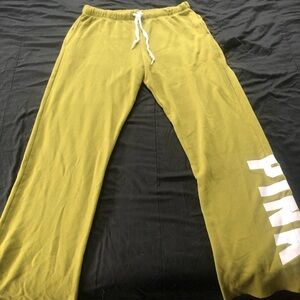 Victoria’s Secret PINK Lounge Boyfriend Wide Sweatpants Pants Olive Green Size M